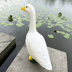 22.5-Inch White Porch Goose Statue