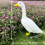 22.5-Inch White Porch Goose Statue
