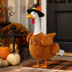 Thanksgiving Turkey Porch Goose Outfit with Cutlery
