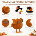 Thanksgiving Turkey Porch Goose Outfit with Cutlery
