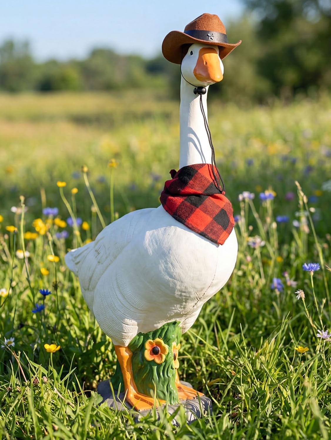 23-Inch Adjustable Porch Goose Statue