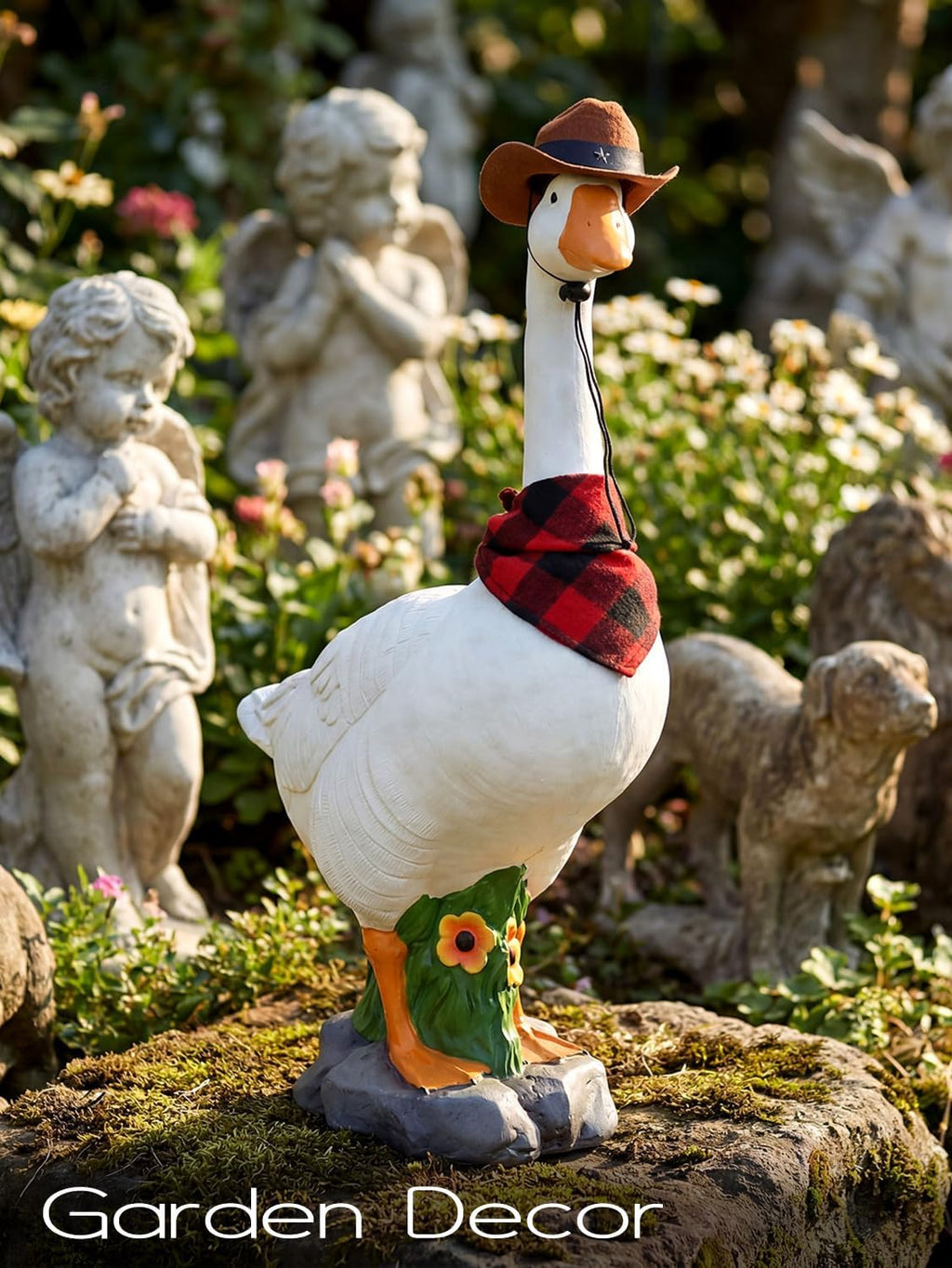 23-Inch Adjustable Porch Goose Statue