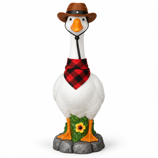 23-Inch Adjustable Porch Goose Statue