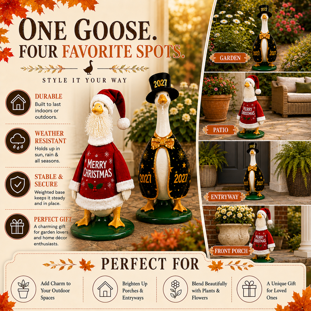 Christmas Porch Goose Outfit
