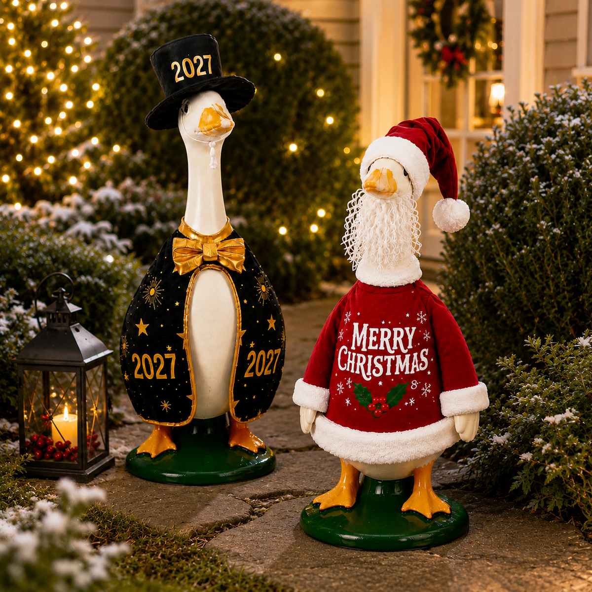 Christmas Porch Goose Outfit