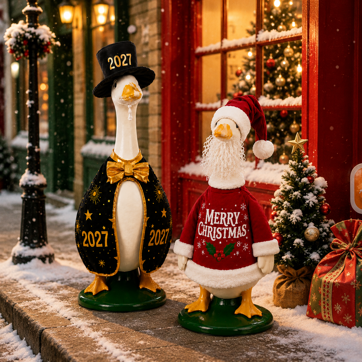 Christmas Porch Goose Outfit