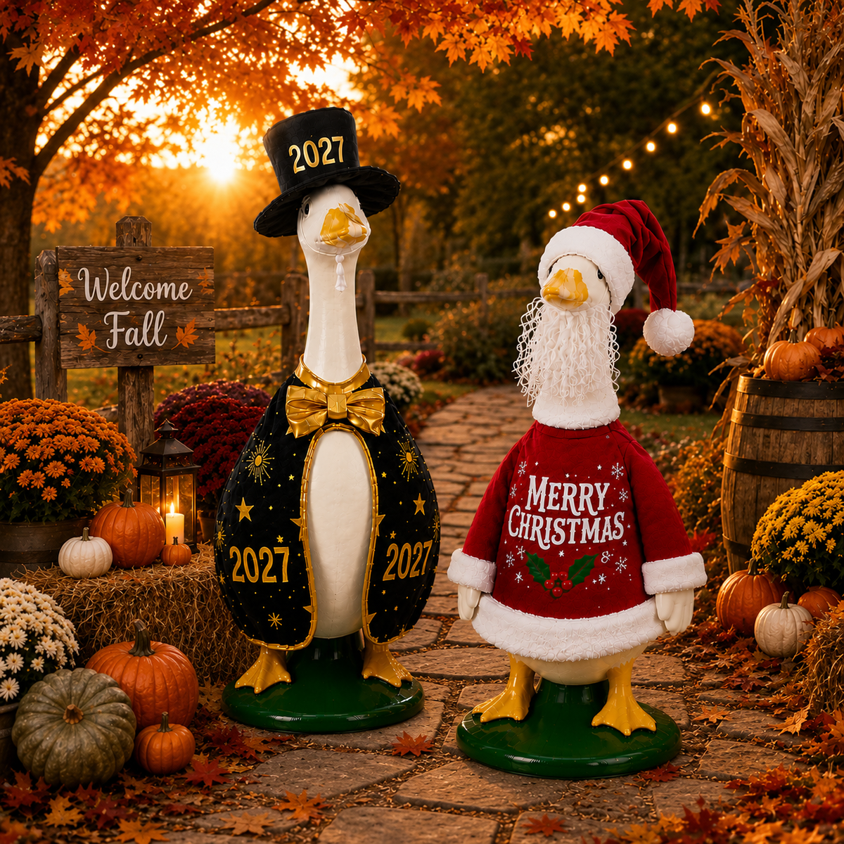 Christmas Porch Goose Outfit