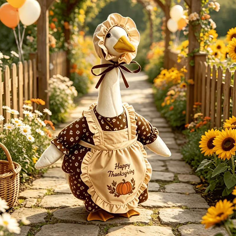 Thanksgiving Floral Maid Porch Goose Outfit
