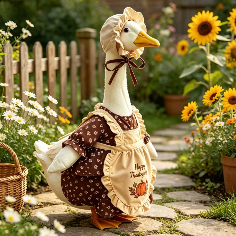 Thanksgiving Floral Maid Porch Goose Outfit