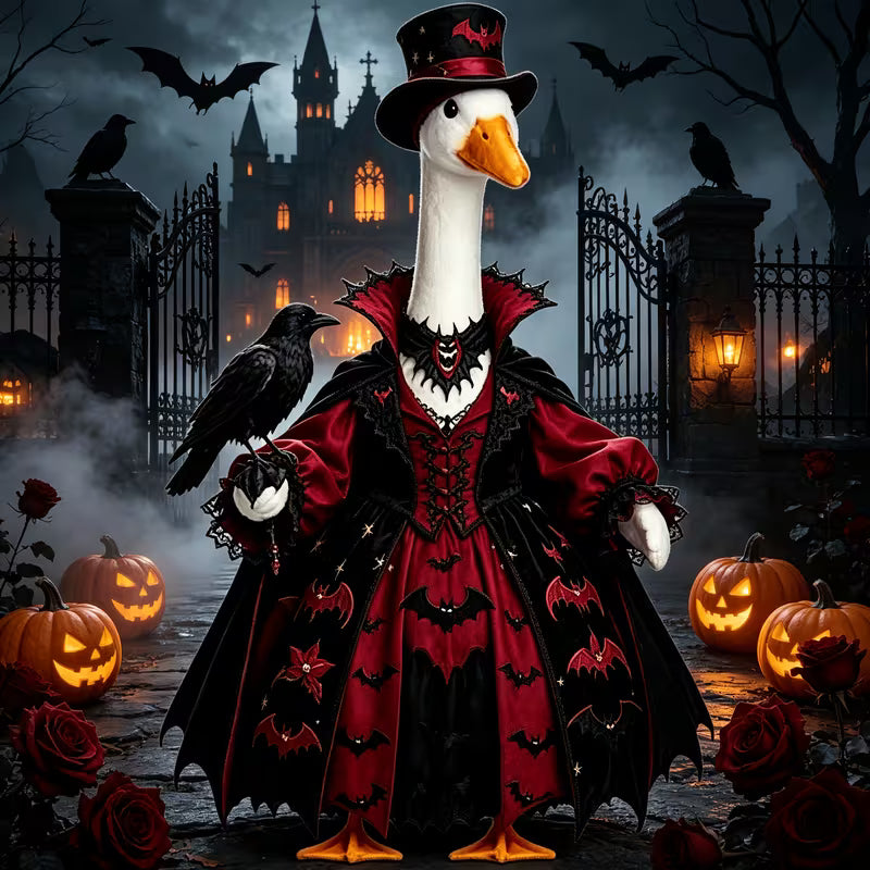 Vampire Witch Halloween Porch Goose Outfit