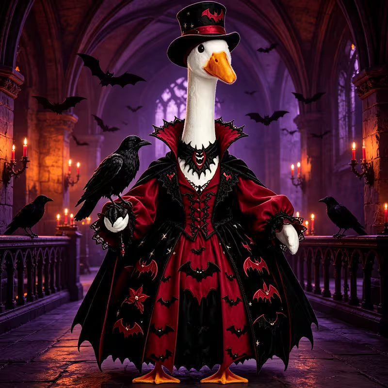 Vampire Witch Halloween Porch Goose Outfit